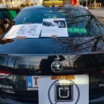 Taxi strike in Paris France