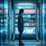 Woman_using_app_onphone_infront_of_futuristic_Vending (1)
