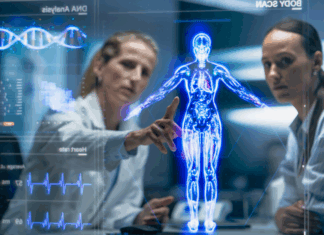 Zwei Ärztinnen verwenden KI in der Diagnostik.